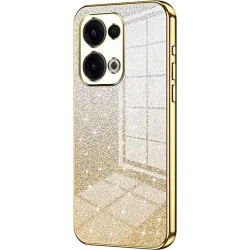 Phonesta Crystal Sparkle Silikon Back Cover Hülle für Oppo Reno13 - Gold