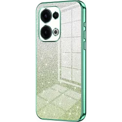 Phonesta Crystal Sparkle Silikon Back Cover Hülle für Oppo Reno13 - Grün