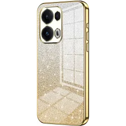 Phonesta Crystal Sparkle Silikon Back Cover Hülle für Oppo Reno13 Pro - Gold