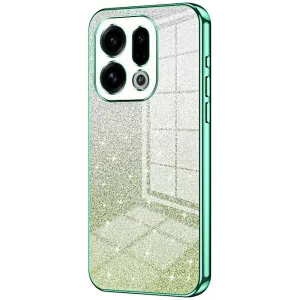 Phonesta Crystal Sparkle Silikon Back Cover Hülle für Oppo Find X9 - Grün