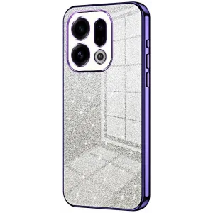 Phonesta Crystal Sparkle Silikon Back Cover Hülle für Oppo Find X9 - Lila