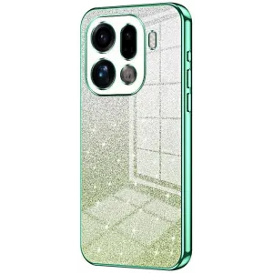 Phonesta Crystal Sparkle Silikon Back Cover Hülle für Oppo Find X9 Pro - Grün