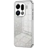 Phonesta Crystal Sparkle Silikon Back Cover Hülle für Oppo Find X9 Pro - Silber