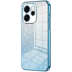 Phonesta Crystal Sparkle Silikon Back Cover Hülle für Oppo Reno15 Pro - Blau