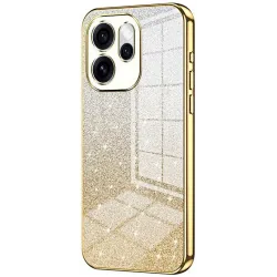 Phonesta Crystal Sparkle Silikon Back Cover Hülle für Oppo Reno15 Pro - Gold