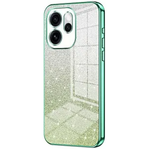 Phonesta Crystal Sparkle Silikon Back Cover Hülle für Oppo Reno15 Pro - Grün