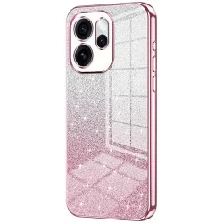 Phonesta Crystal Sparkle Silikon Back Cover Hülle für Oppo Reno15 Pro - Rosa