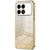 Phonesta Crystal Sparkle Silikon Back Cover Hülle für Xiaomi Poco F8 Pro - Gold
