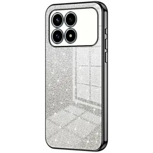 Phonesta Crystal Sparkle Silikon Back Cover Hülle für Xiaomi Poco F8 Pro - Schwarz