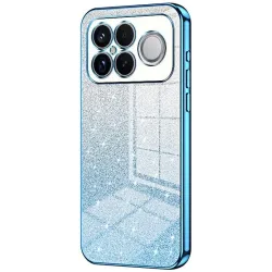 Phonesta Crystal Sparkle Silikon Back Cover Hülle für Xiaomi Poco F8 Ultra - Blau