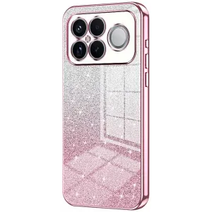 Phonesta Crystal Sparkle Silikon Back Cover Hülle für Xiaomi Poco F8 Ultra - Rosa