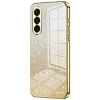 Phonesta Crystal Sparkle Silikon Back Cover Hülle für Samsung Galaxy A37 - Gold