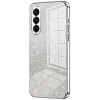 Phonesta Crystal Sparkle Silikon Back Cover Hülle für Samsung Galaxy A37 - Silber