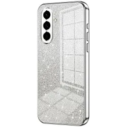 Phonesta Crystal Sparkle Silikon Back Cover Hülle für Samsung Galaxy A57 - Silber