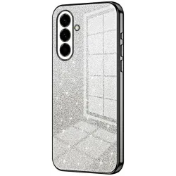 Phonesta Crystal Sparkle Silikon Back Cover Hülle für Samsung Galaxy A57 - Schwarz