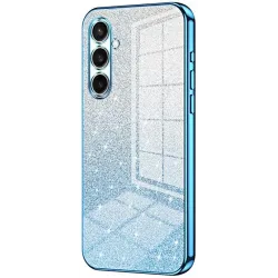 Phonesta Crystal Sparkle Silikon Back Cover Hülle für Samsung Galaxy S25 FE - Blau