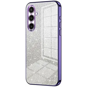 Phonesta Crystal Sparkle Silikon Back Cover Hülle für Samsung Galaxy S25 FE - Lila
