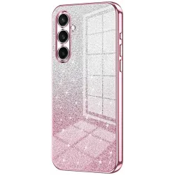 Phonesta Crystal Sparkle Silikon Back Cover Hülle für Samsung Galaxy S25 FE - Rosa