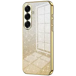 Phonesta Crystal Sparkle Silikon Back Cover Hülle für Samsung Galaxy S26 Plus - Gold