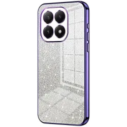 Phonesta Crystal Sparkle Silikon Back Cover Hülle für Xiaomi 15T - Lila