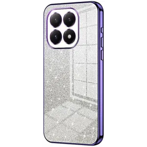 Phonesta Crystal Sparkle Silikon Back Cover Hülle für Xiaomi 15T - Lila