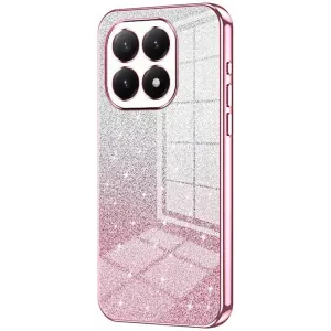Phonesta Crystal Sparkle Silikon Back Cover Hülle für Xiaomi 15T - Rosa