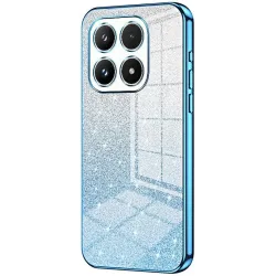 Phonesta Crystal Sparkle Silikon Back Cover Hülle für Xiaomi 17 - Blau