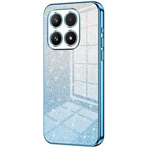 Phonesta Crystal Sparkle Silikon Back Cover Hülle für Xiaomi 17 - Blau