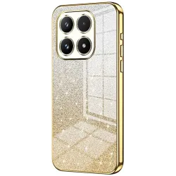 Phonesta Crystal Sparkle Silikon Back Cover Hülle für Xiaomi 17 - Gold