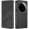 Phonesta Embossed Lines Book Wallet Klapphülle für Xiaomi 15 Ultra - Schwarz