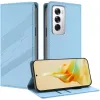 Phonesta Embossed Lines Book Wallet Klapphülle für Oppo Reno12 - Hellblau 2