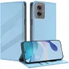 Phonesta Embossed Lines Book Wallet Klapphülle für Motorola Moto G55 - Hellblau 2