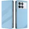 Phonesta Embossed Lines Book Wallet Klapphülle für Xiaomi 14T - Hellblau