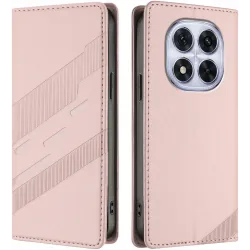 Phonesta Embossed Lines Book Wallet Klapphülle für Xiaomi Redmi Note 14 Pro 5G/14 Pro Plus / Xiaomi Poco X7 - Rosa