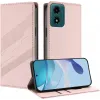 Phonesta Embossed Lines Book Wallet Klapphülle für Motorola Moto G04 / G04s / G24 / G24 Power / E14 - Rosa 2