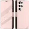 Phonesta Embossed Lines Book Wallet Klapphülle für Samsung Galaxy S25 Ultra - Rosa