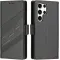 Phonesta Embossed Lines Book Wallet Klapphülle für Samsung Galaxy S25 Ultra - Schwarz