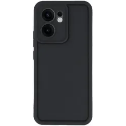 Phonesta Grooved Silikon Back Cover Hülle für Oppo Reno13 F 4G/5G / Reno13 FS 5G - Schwarz