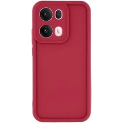 Phonesta Grooved Silikon Back Cover Hülle für Oppo Reno13 Pro - Rot