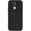 Phonesta Grooved Silikon Back Cover Hülle für Oppo Reno13 Pro - Schwarz