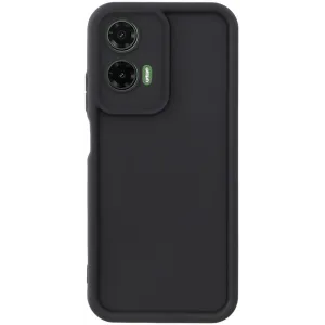 Phonesta Grooved Silikon Back Cover Hülle für Motorola Moto G35 - Schwarz