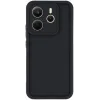 Phonesta Grooved Silikon Back Cover Hülle für Xiaomi Redmi Note 14 4G - Schwarz