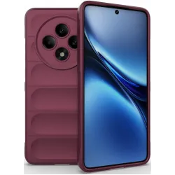Phonesta GripShell Silikon Back Cover Hülle für Oppo Reno12 F/Reno12 FS - Bordeaux