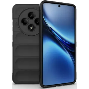 Phonesta GripShell Silikon Back Cover Hülle für Oppo Reno12 F/Reno12 FS - Schwarz