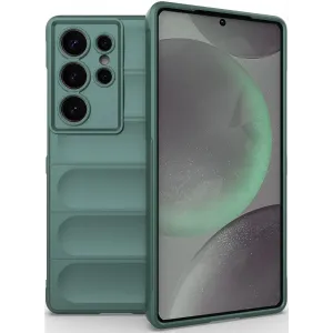 Phonesta GripShell Silikon Back Cover Hülle für Samsung Galaxy S25 Ultra - Dunkelgrün