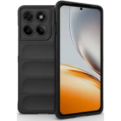 Phonesta GripShell Silikon Back Cover Hülle für Motorola Edge 60 Pro - Schwarz