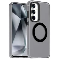 Phonesta HardFrost Back Cover Hülle mit MagSafe für Samsung Galaxy S25/S24 - Mattschwarz