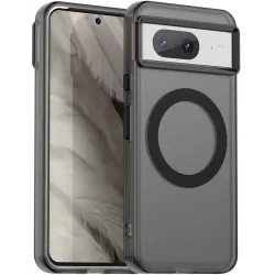 Phonesta HardFrost Back Cover Hülle mit MagSafe für Google Pixel 8 - Mattschwarz