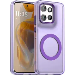 Phonesta HardFrost Back Cover Hülle mit MagSafe für Motorola Edge 60 Neo/Edge 50 Neo / ThinkPhone 25 - Matt Lila