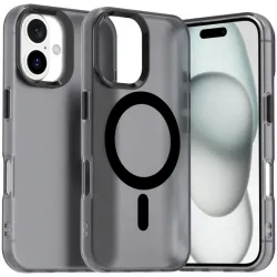 Phonesta HardFrost Back Cover Hülle mit MagSafe für Apple iPhone 16 - Mattschwarz
